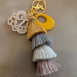 Upcycled Elegant Multicolor Tassel Keychain Bag clip